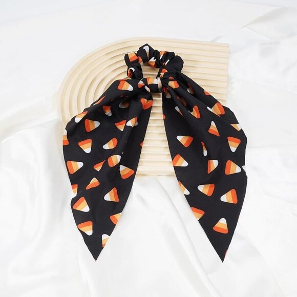 Halloween Hair Scrunchies Set 4 Soft Elastic Hair Ties for Women Festive Accesso main image 4